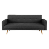 Ausziehbares 3-Sitzer-Sofa grau meliert